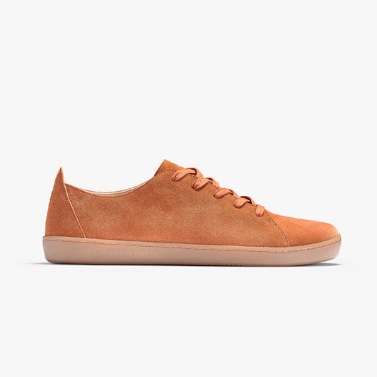 Wingate Studio Purbeck 8 tan suede barefoot shoe side view
