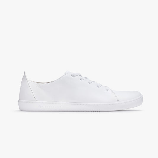 Wingate Studio Purbeck 8 white leather barefoot shoes side view